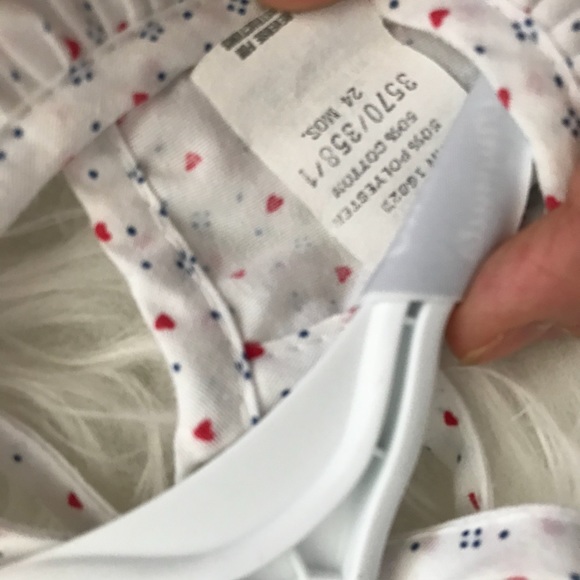 🌟3/$25 SALE🌟Vintage Polka Dot/Hearts Blouse -24M - Picture 6 of 7